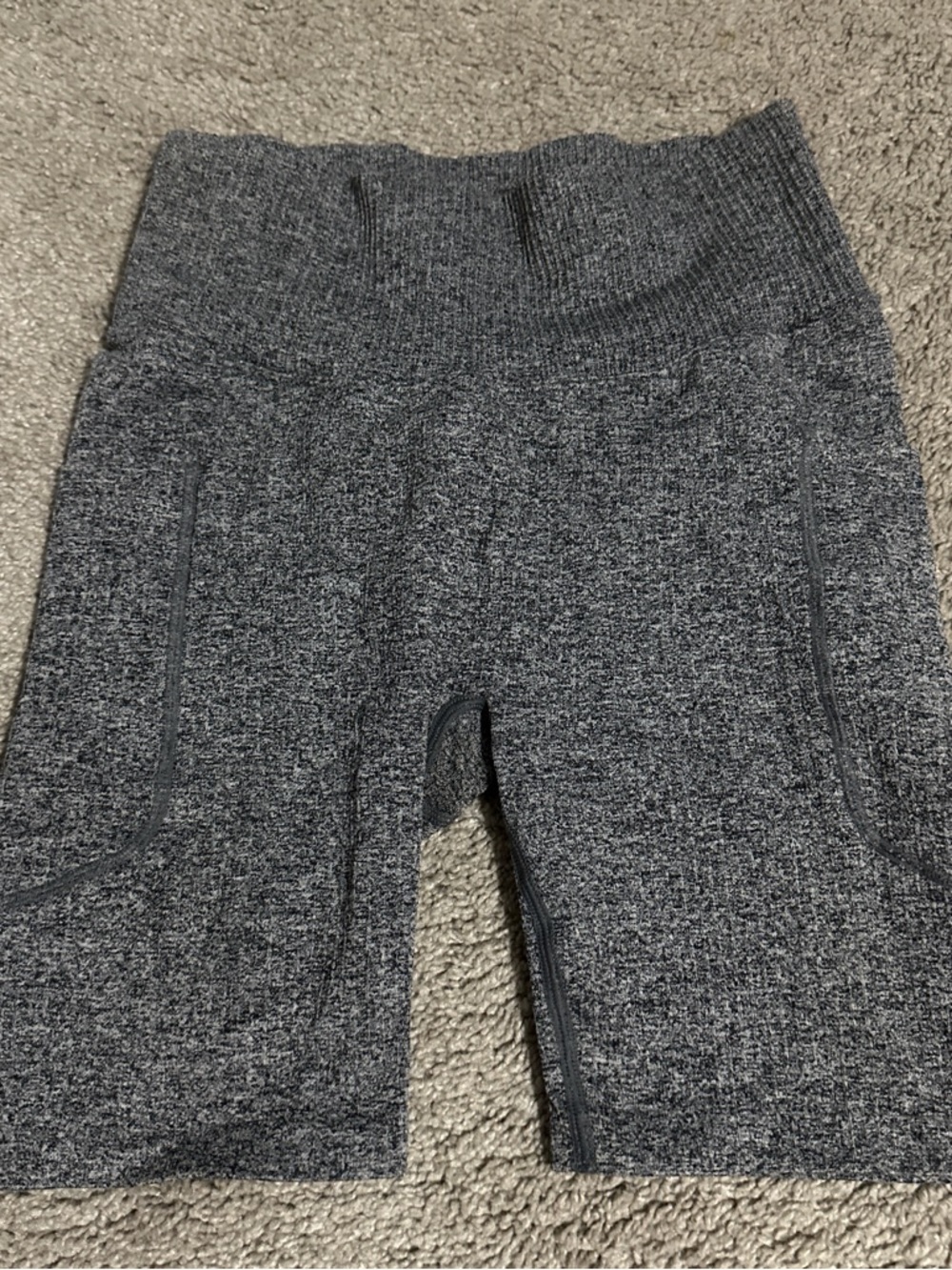 Kids Gray Knit Stretch Shorts